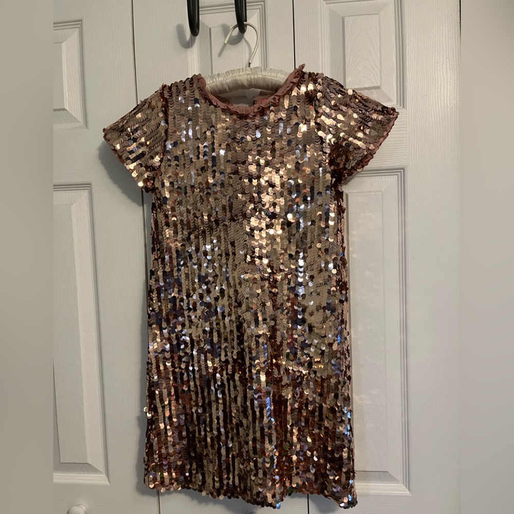Rose Sequin Kids Party Dress